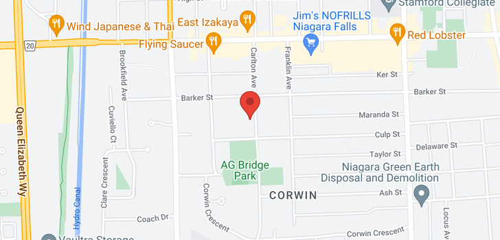 map of 6111 CARLTON AVE